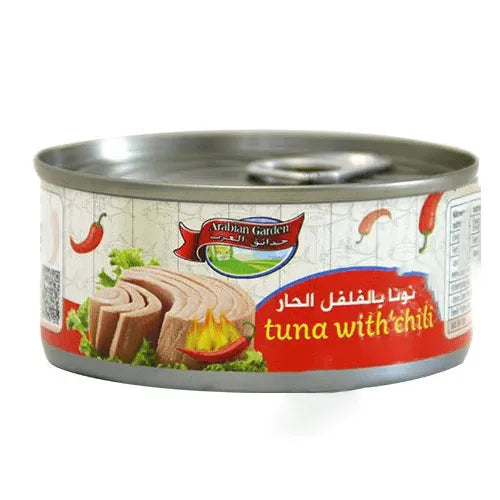 Arabian Garden Thunfisch in Sojaöl mit Chili Scharf Dose 160g - Jabban Market