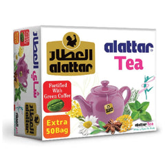 Al Attar, Tee mit grünem Kaffee angereichert, Jordanien, 50 Beutel 50x2g - Jabban Market