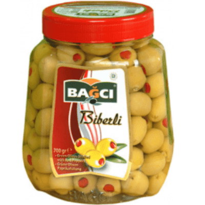 Bagci Yesil Biberli grüne Oliven Pet 700g