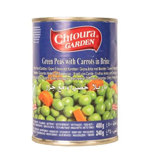 Chtoura Garden – Grüne Erbsen mit Karotten 400g - Jabban Market