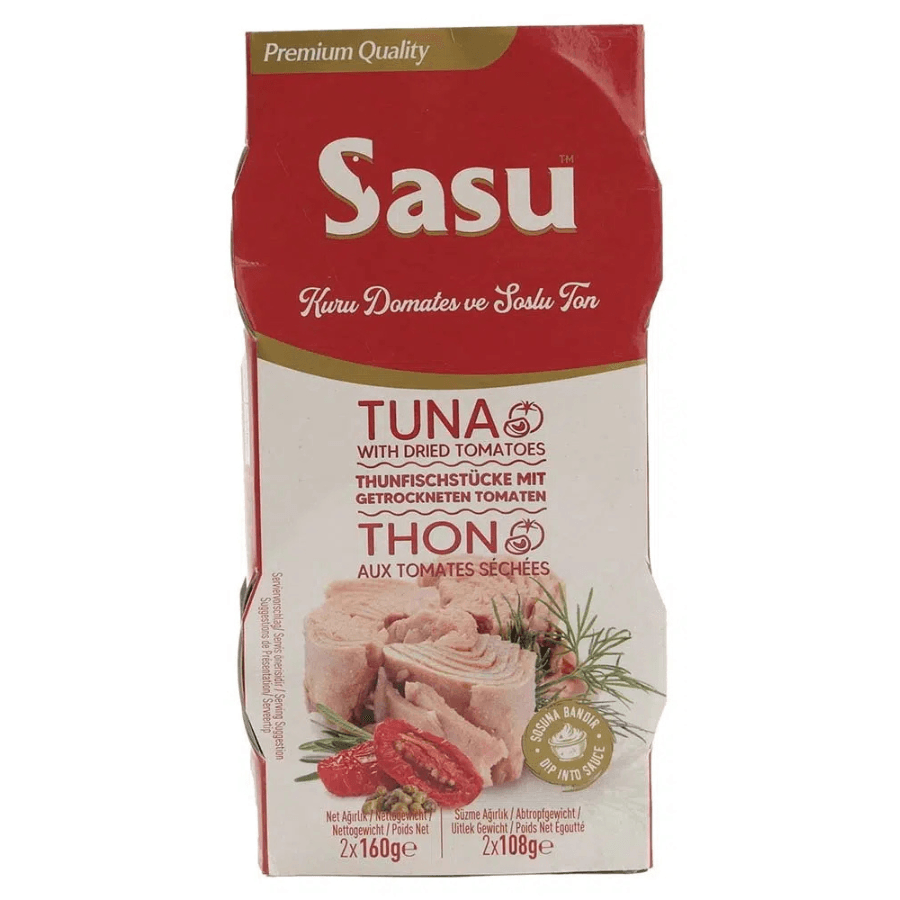 Sasu Thunfischstücke mit getrockneten Tomaten 2x160g - Jabban Market