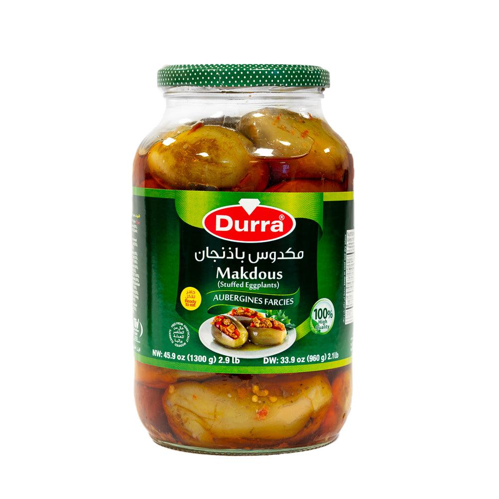 Durra Makdous Stuffed Eggplants – Gefüllte Auberginen Glas 600g & 1300g - Jabban Market