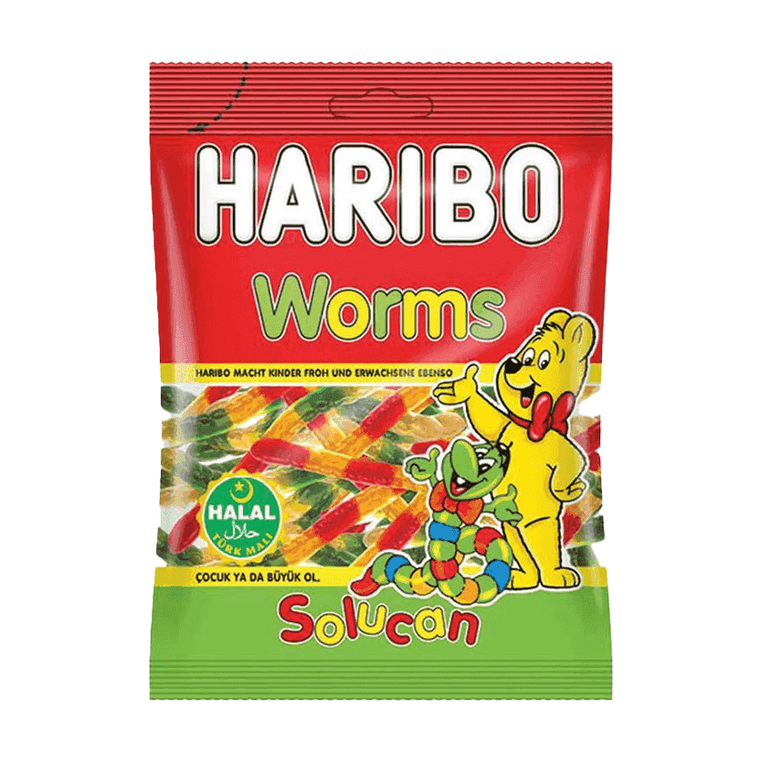 Haribo Worms Solucan Halal 100g - Jabban Market