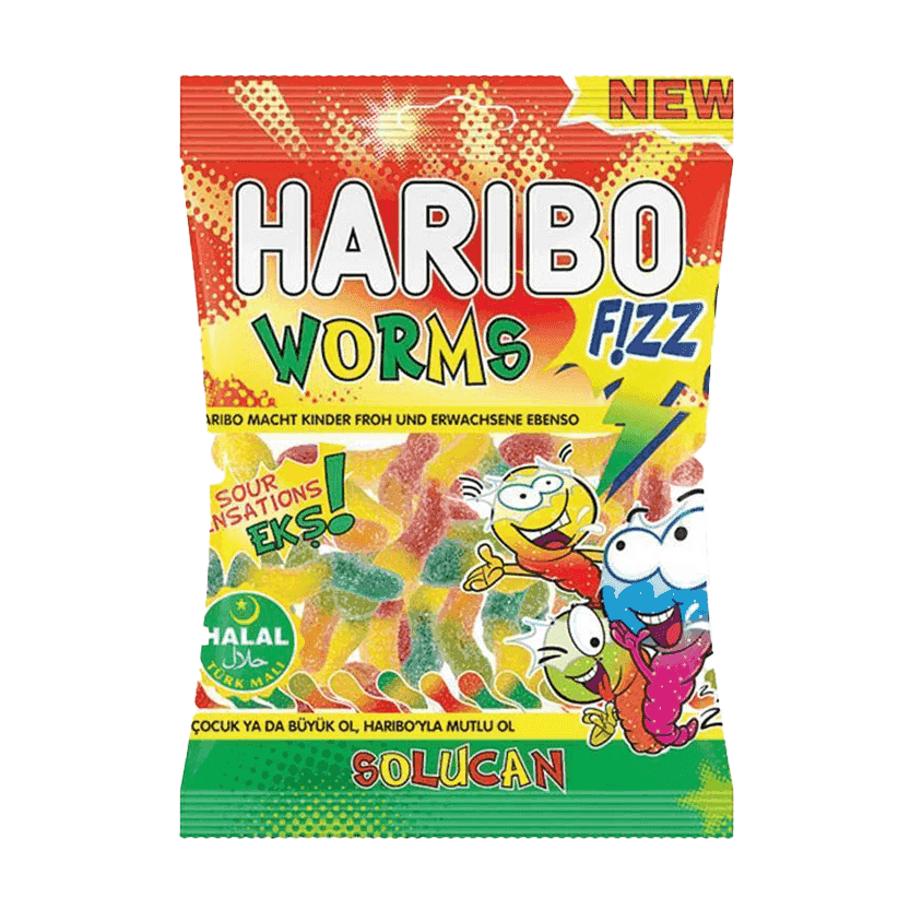 Haribo Worms Solucan Halal 100g - Jabban Market