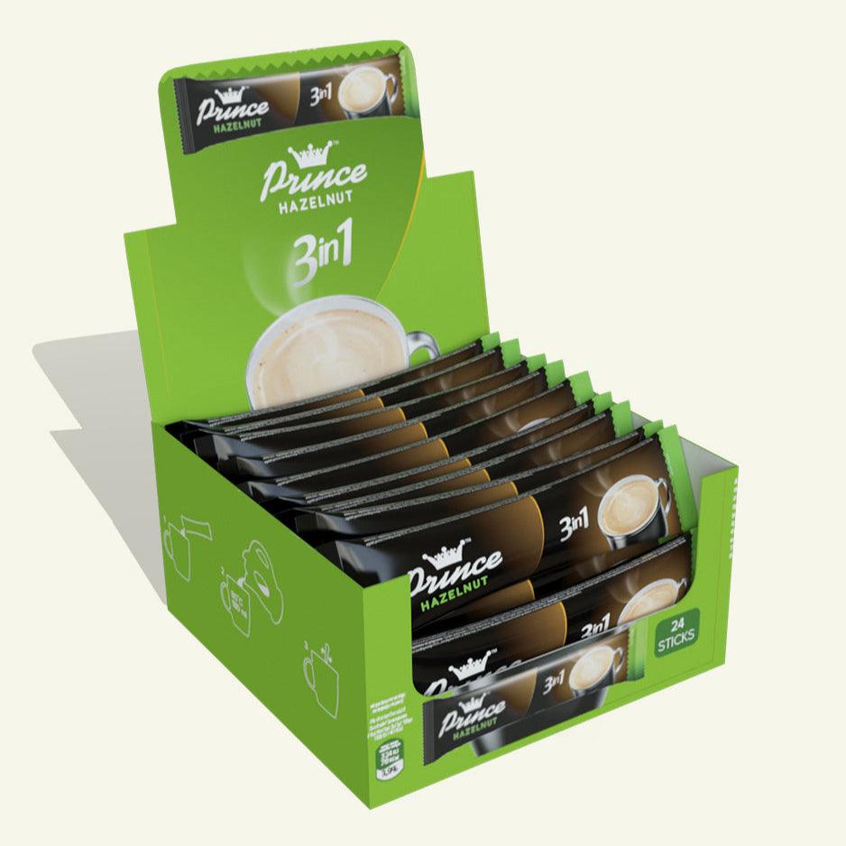 Prince Instant Coffee Hazelnut 3in1 – 24 x 18g Portionssticks - Jabban Market